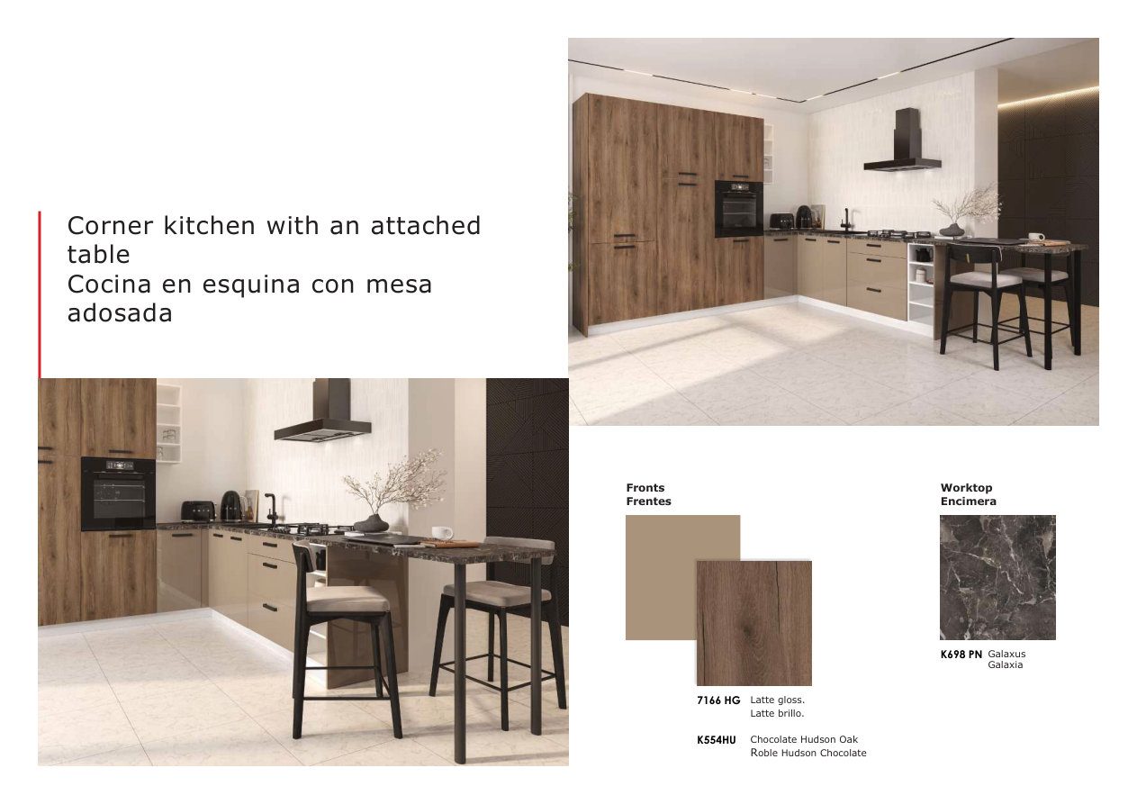 Cocina en esquina con mesa adosada desde 1.500 € — foto 3
