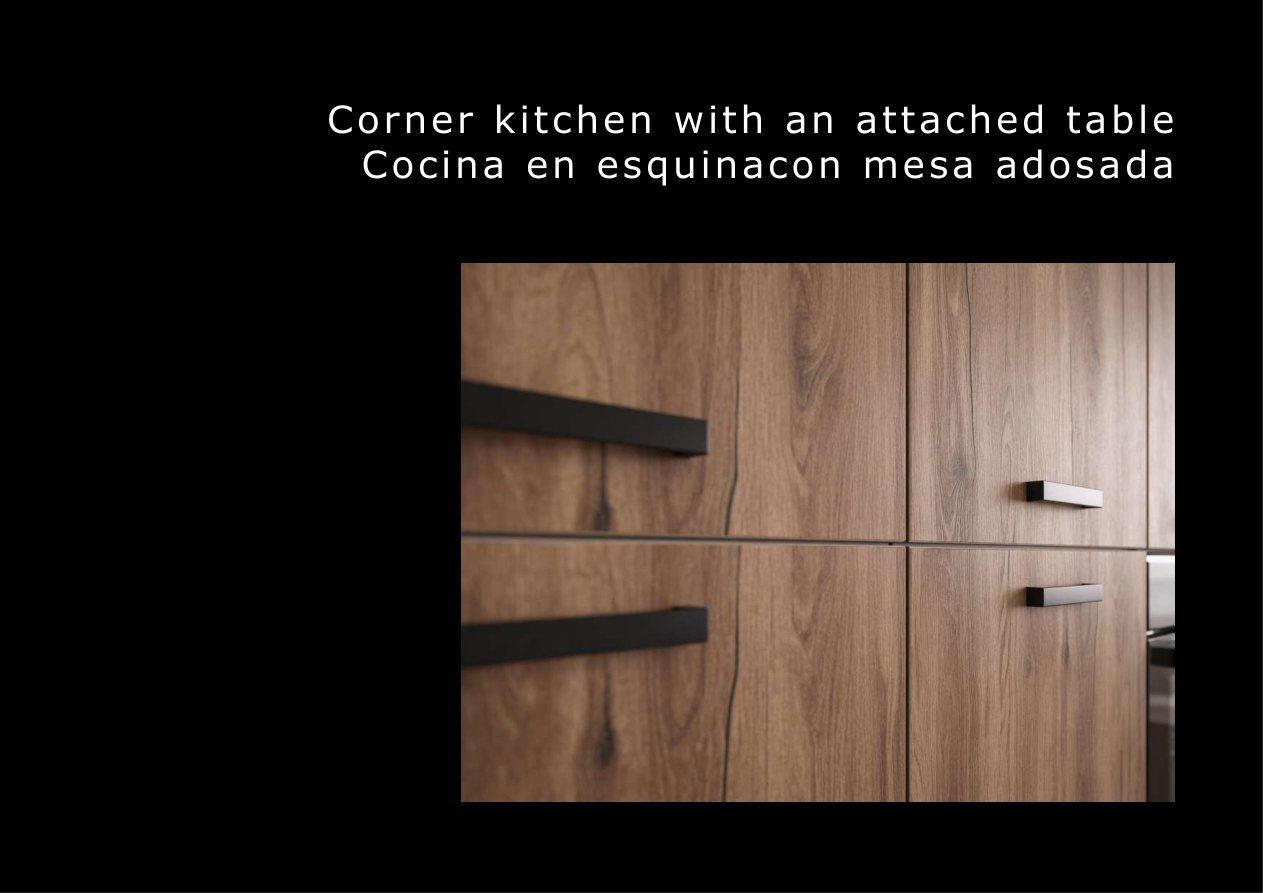 Cocina en esquina con mesa adosada desde 1.500 €