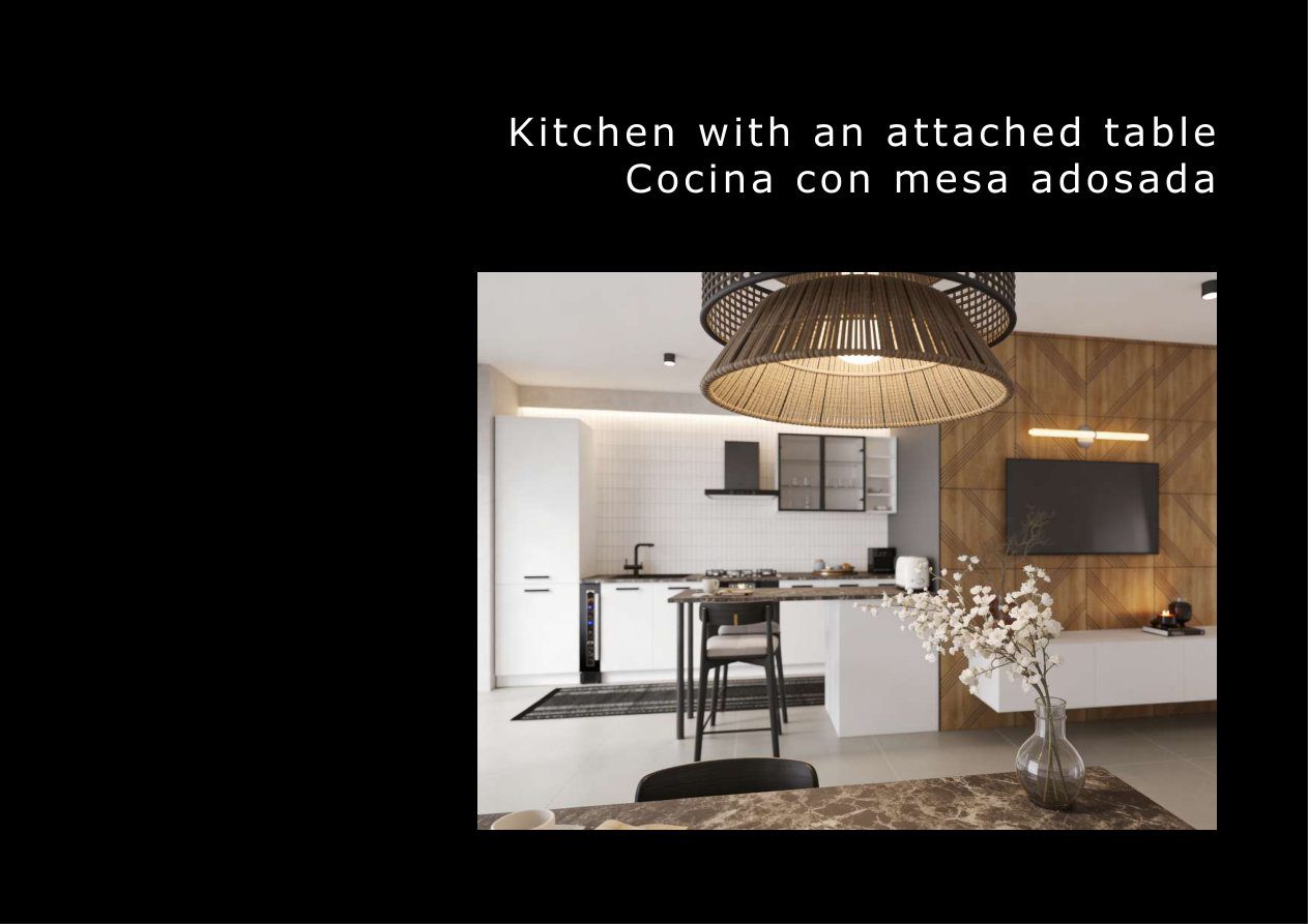 Cocina modular con mesa adosada desde 1.500 €